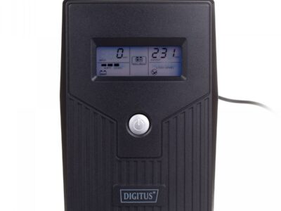 Digitus Zasilacz awaryjny UPS Line-Ineractive LCD, 600VA/360W, 1x12V/7Ah, AVR, 2xSCHUKO, USB, RJ11